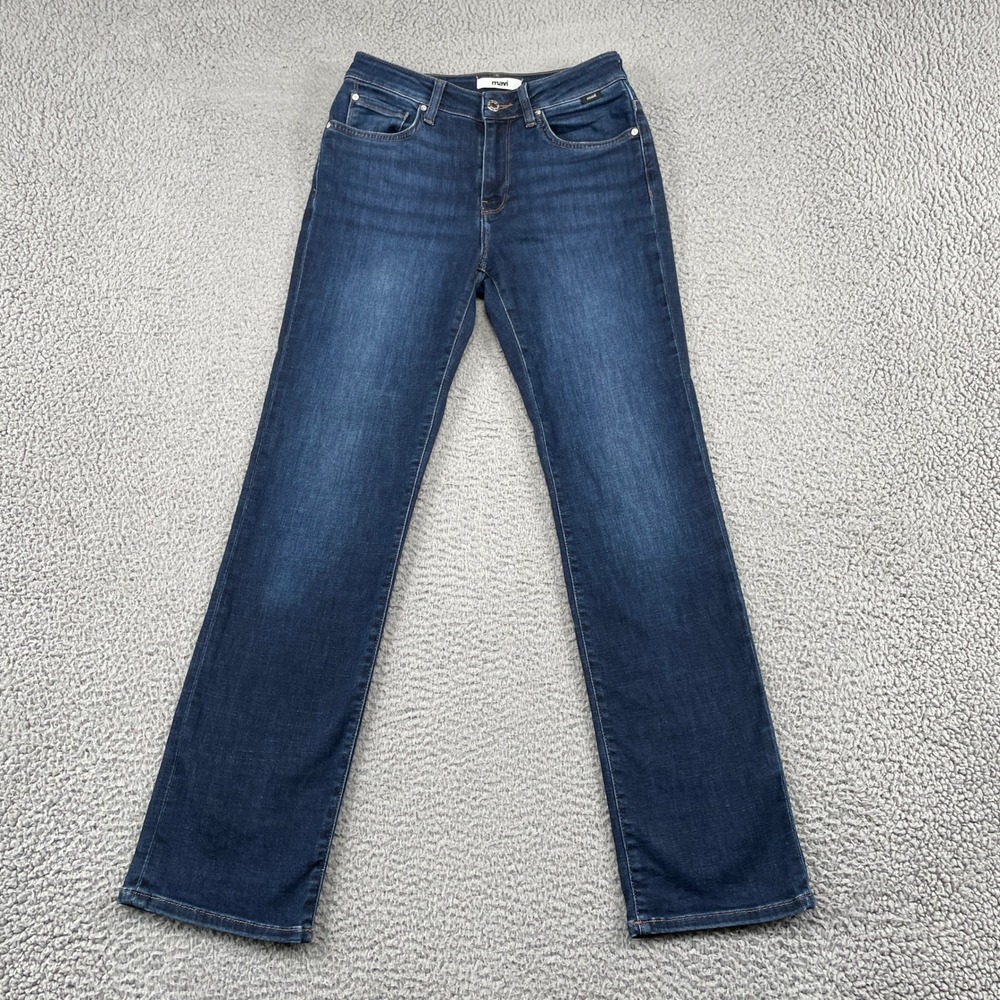Mavi Jeans Womens 27 Blue Kendra High Rise Straight Leg Denim Pants Stretch